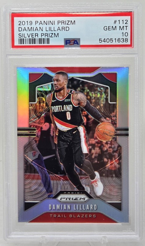 2019 Prizm Silver Refractor DAMIAN LILLARD CARD PSA 10 GEM MINT