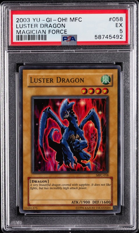 2003 YU-GI-OH! MFC-MAGICIAN'S FORCE #058 LUSTER DRAGON PSA 5