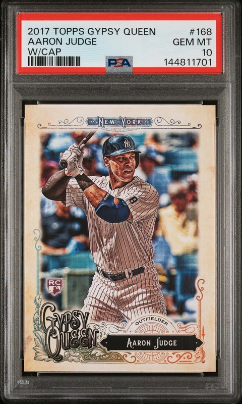 2017 TOPPS GYPSY QUEEN W/CAP #168 AARON JUDGE ROOKIE RC PSA 10