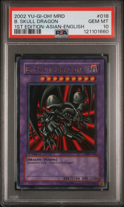 2002 YU-GI-OH! MRD-METAL RAIDERS #018 B. SKULL DRAGON PSA 10