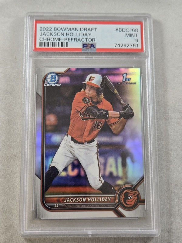 2022 Bowman Draft JACKSON HOLLIDAY 1st Chrome-Refractor PSA 9 MINT