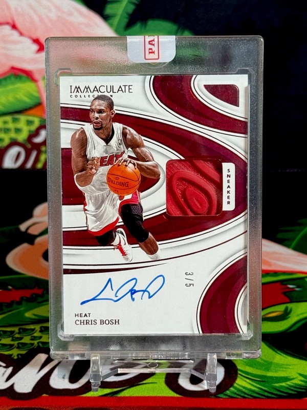 2023 Panini Immaculate Chris Bosh Sneaker Swatch Patch Auto /3 Gold 