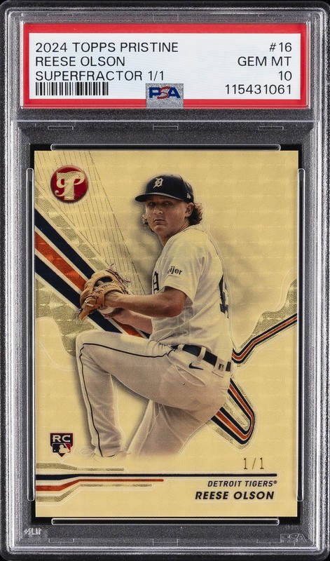 2024 TOPPS PRISTINE SUPERFRACTOR 1/1 #16 REESE OLSON 1/1 PSA 10