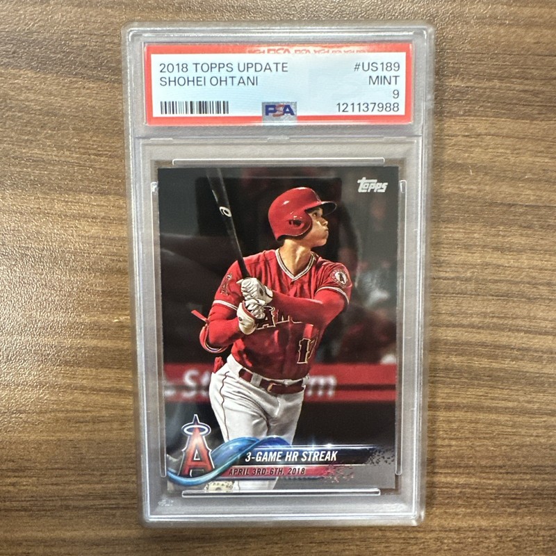 2018 TOPPS UPDATE #US189 SHOHEI OHTANI Rookie (RC) PSA 9