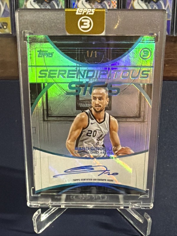 2025-26 topps 3 basketball Manu Ginobili Serendipitous Sigs 1/1 Auto