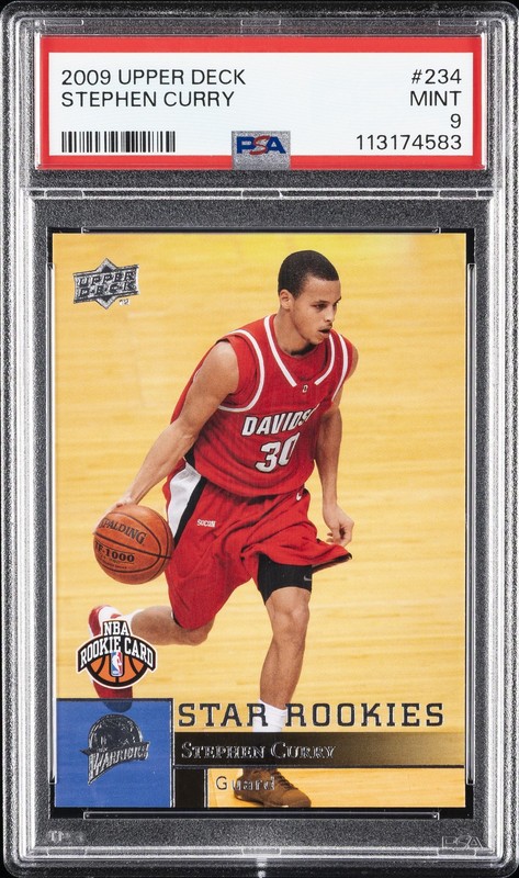 2009 UPPER DECK #234 STEPHEN CURRY ROOKIE RC PSA 9