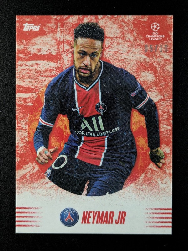 2021-22 Topps PSG UEFA Soccer NEYMAR JR 5/10 Red Toughest Opponent