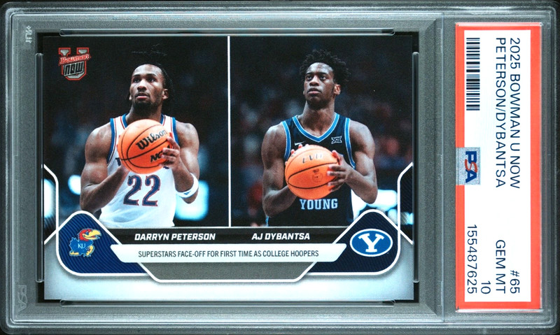 Darryn Peterson / AJ Dybantsa 2025-26 Bowman U NOW Basketball #65 PSA 10