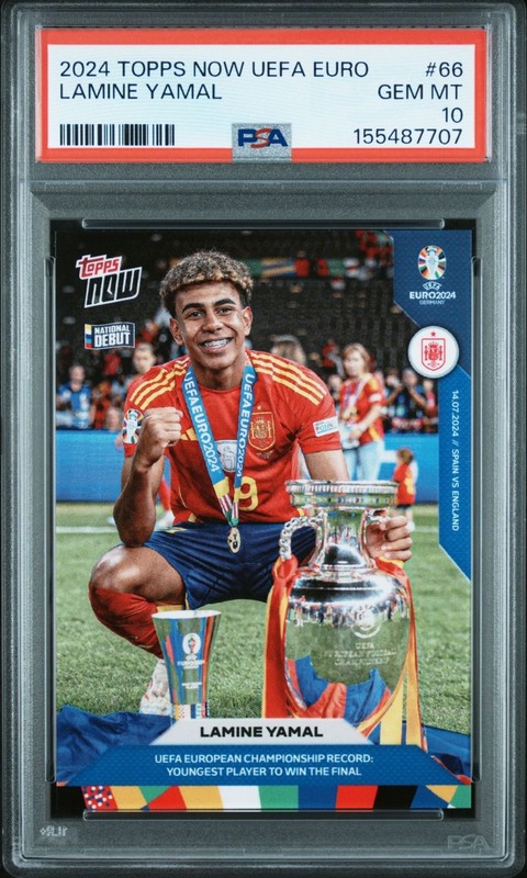 2024 Topps Now UEFA EURO Lamine Yamal #066 Spain PSA 10 GEM MINT