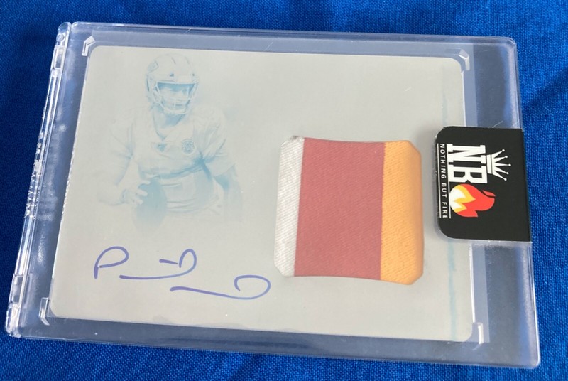 patrick mahomes 2019 national treasures 1/1 printing plate auto autograph !!