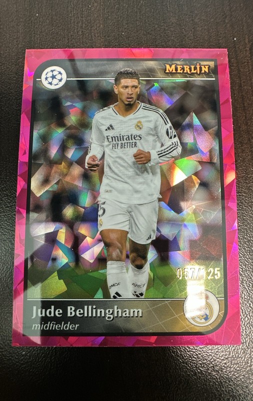 2024-25 Topps Merlin Jude Bellingham Pink Atomic /125 Real Madrid
