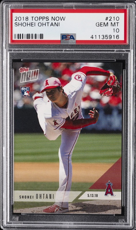 2018 TOPPS NOW #210 SHOHEI OHTANI PSA 10