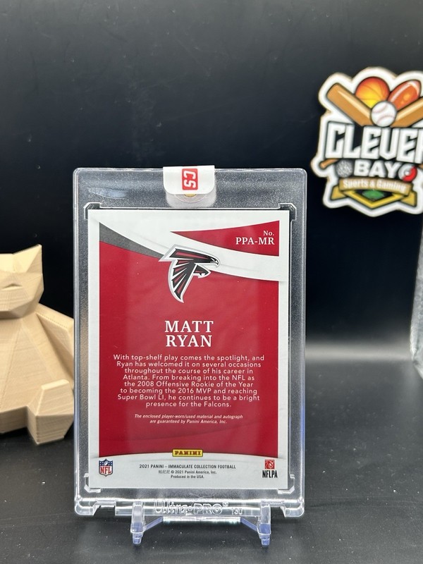 Matt Ryan 2021 Panini Immaculate Patch Auto /25 Falcons (CBTH) view 2