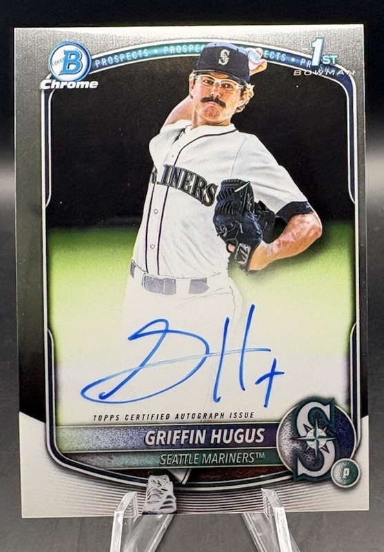 2025 Bowman Draft Griffin Hugus Chrome Auto 1st Prospect #CPA-GH Mariners