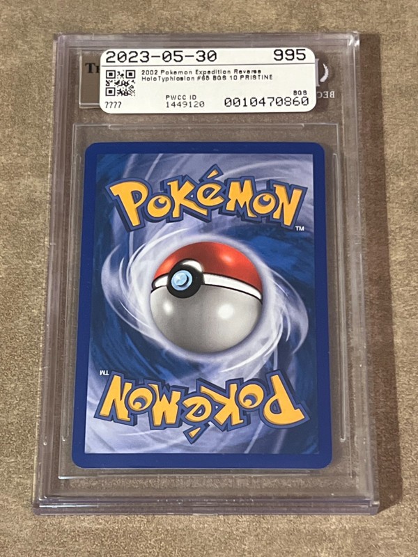 BGS PRISTINE 10 2002 Pokemon WOTC Expedition Typhlosion-Reverse Foil #065 POP 1 view 2