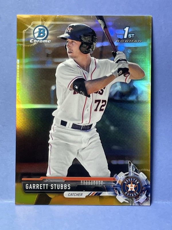 2017 Bowman Chrome Prospects 1st Gold Refractor 15/50 Garrett Stubbs Phillies 💎