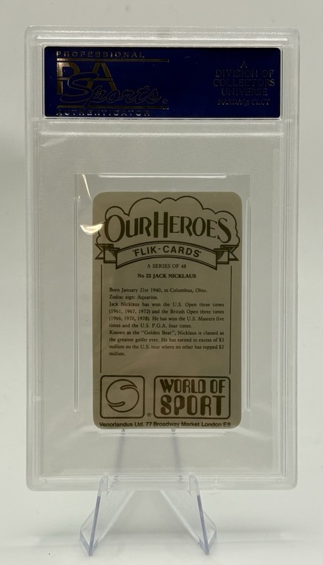 1979 Venorlandus LTD Our Heroes World Of Sport #22 Jack Nicklaus Mint PSA 9  view 2