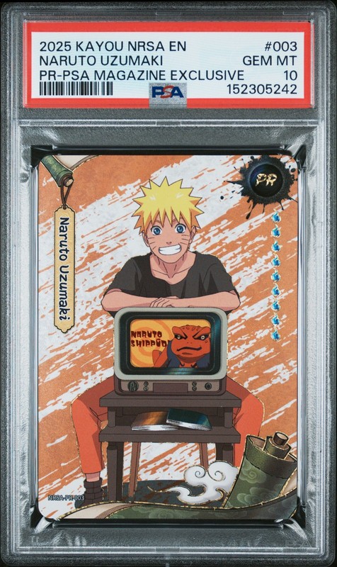 2025 PSA MAGAZINE EXCLUSIVE #003 NARUTO UZUMAKI PSA 10