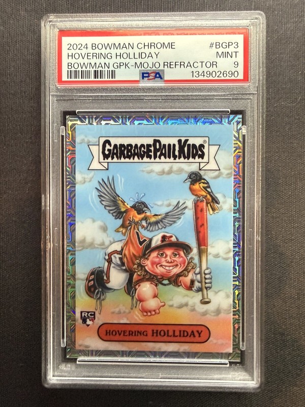 2024 Bowman Chrome Jackson Holliday Hovering Holliday Garbage Pail Kids PSA 9