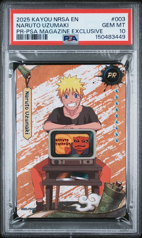2025 KAYOU NARUTO SMRITI PSA MAGAZINE EXCLUSIVE #003 NARUTO UZUMAKI PSA 10