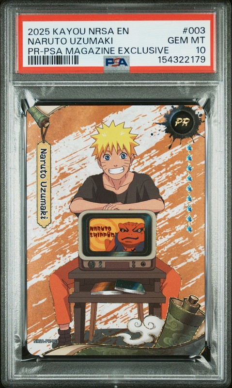 2025 PSA MAGAZINE EXCLUSIVE #003 NARUTO UZUMAKI PSA 10