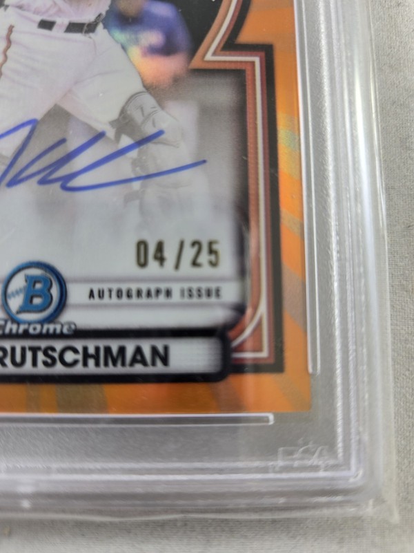 2023 Bowman Adley Rutschman Rookie of the Year Chrome Auto Orange #/25 PSA 9 view 2
