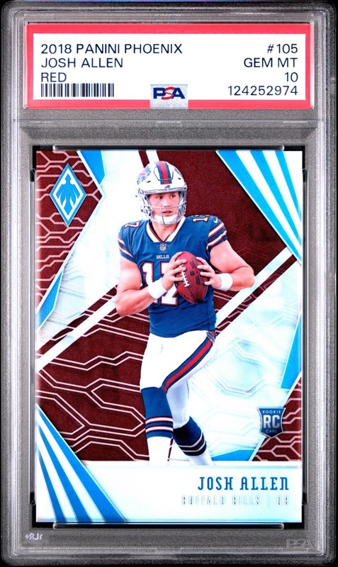 2018 Panini Phoenix #105 Josh Allen Red #/299 Rookie RC PSA 10 GEM SP Bills MVP
