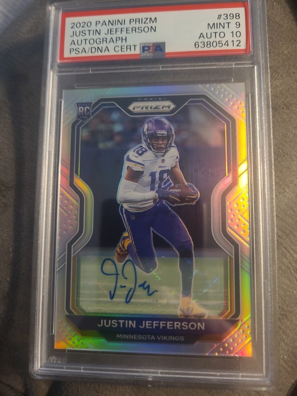 2020 Panini Prizm - Rookie Justin Jefferson #398 Silver Prizm Autographs (AU, RC