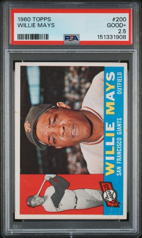 1960 TOPPS #200 WILLIE MAYS PSA 2.5