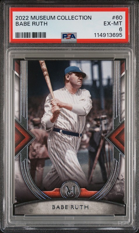 2022 TOPPS MUSEUM COLLECTION #60 BABE RUTH PSA 6