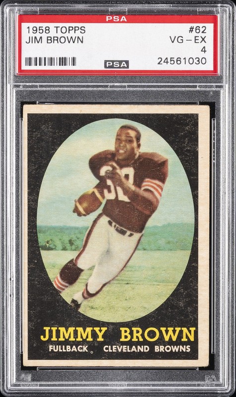 1958 TOPPS #62 JIM BROWN PSA 4