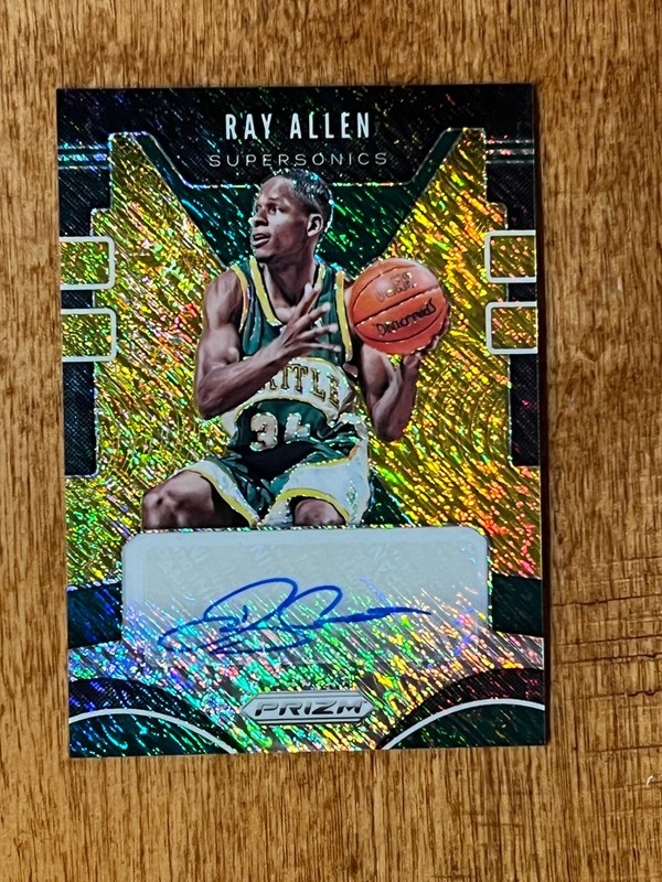 2019-20 Panini Prizm #SG-RAL Ray Allen Gold Prizm Auto Autograph /10 RARE