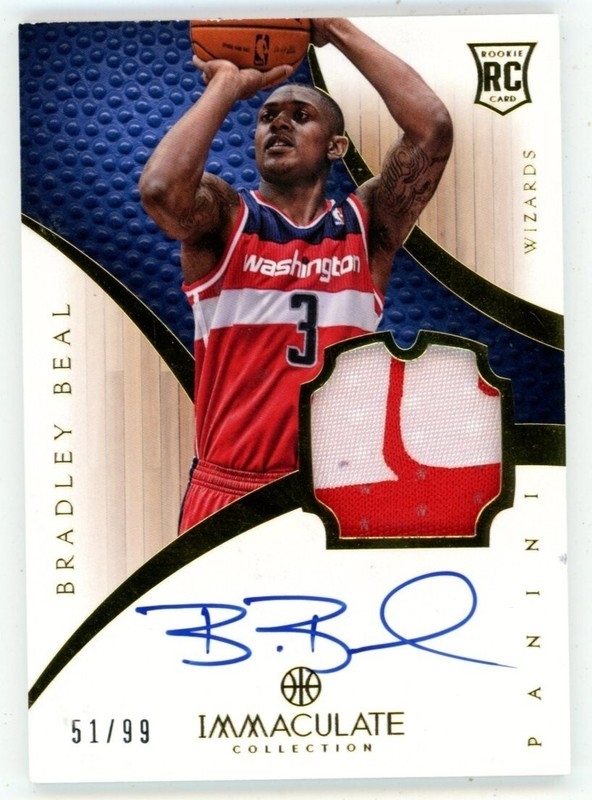 2012-13 Panini Immaculate Bradley Beal Rookie Card RC Auto Patch /99 RPA NBA