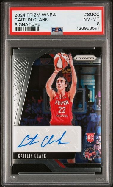 2024 Panini Prizm WNBA Caitlin Clark Rookie Card RC Auto Signature PSA 8 #SGCC
