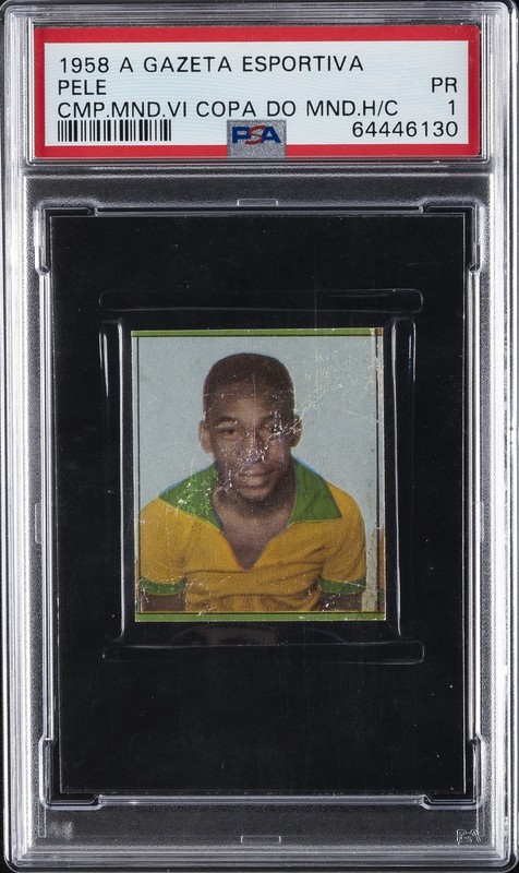 1958 A GAZETA ESPORTIVA CAMPEAO MUNDIAL VI COPA DO MUNDO PELE ROOKIE RC PSA 1