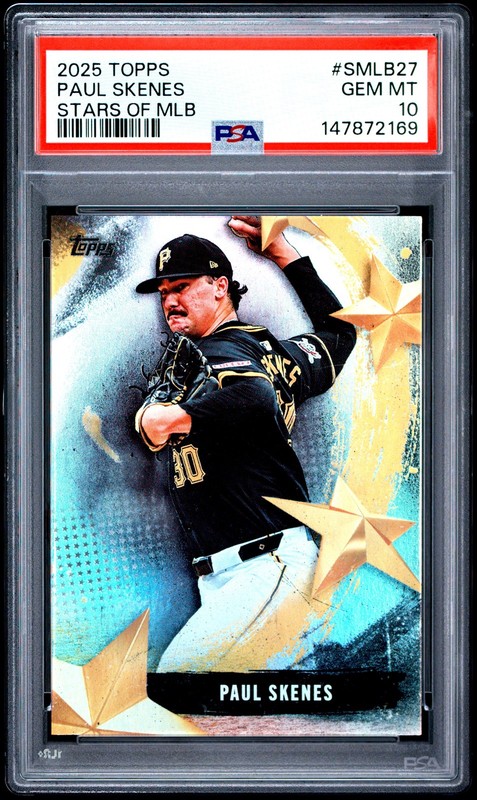 2025 TOPPS STARS OF MLB #SMLB27 PAUL SKENES PSA 10