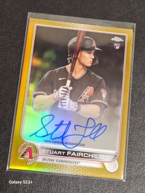 2022 Topps Chrome  Stuart Fairchild RC True Gold /50 Auto #RA-SF  Taiwan view 2
