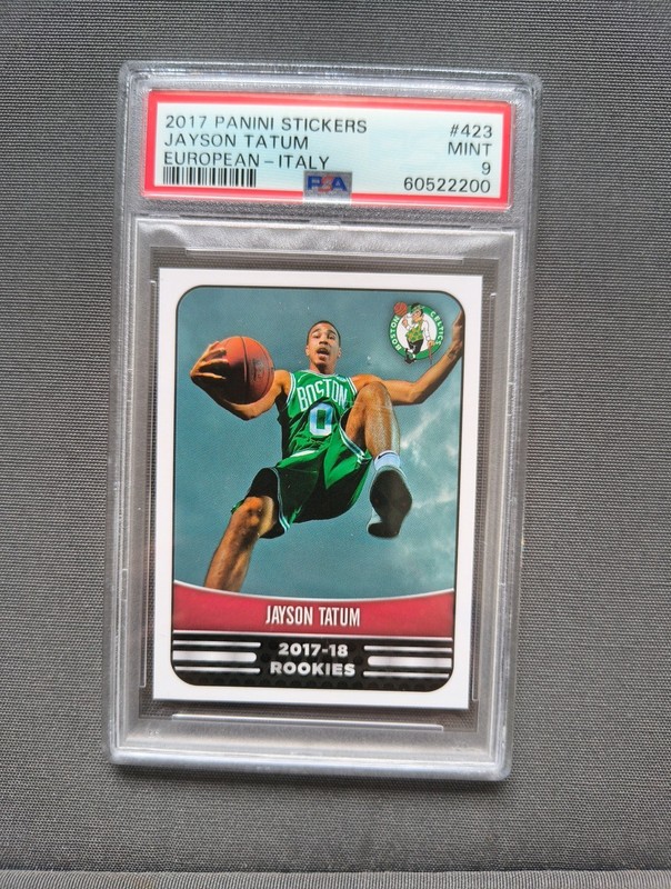 2017 Panini Stickers Jayson Tatum European -italy Psa 9 Rookie