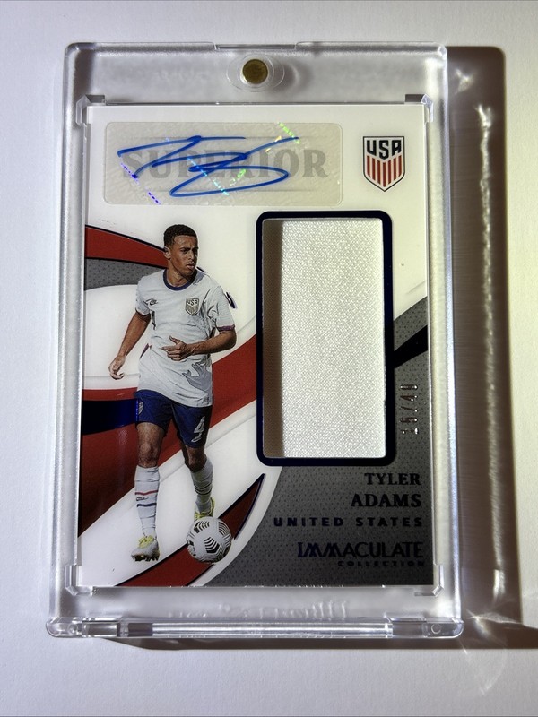 2021 Panini Immaculate Soccer Tyler Adams Patch Auto 15/49 USMNT World Cup