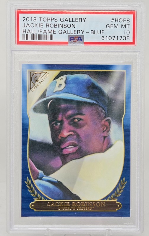 2018 Topps Gallery JACKIE ROBINSON Gallery Blue /99 PSA 10 Gem Mint (Pop 1)