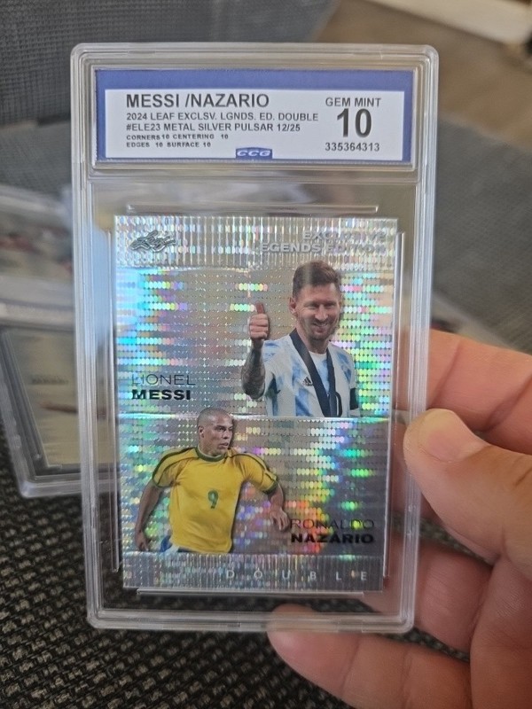 Lionel Messi / Ronaldo Nazario 2024 Leaf Metal Dual  /7 RC 12/25
