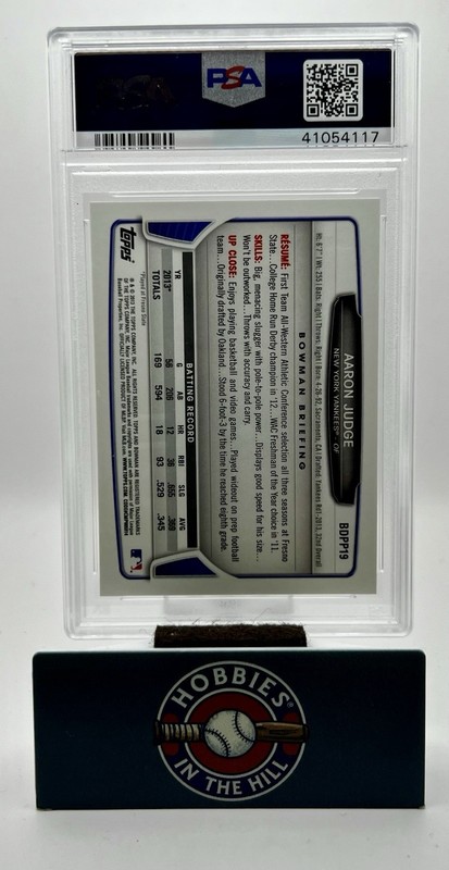 2013 Bowman Draft Picks & Prospects - Draft Picks Aaron Judge #BDPP19 RC PSA 10 view 2