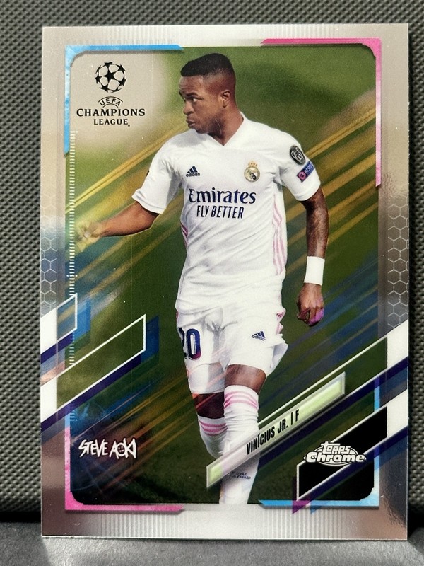 Vinicius Junior 2020-21 Topps Chromex Pink Parallel #89 Vini Jr Real Madrid UCL