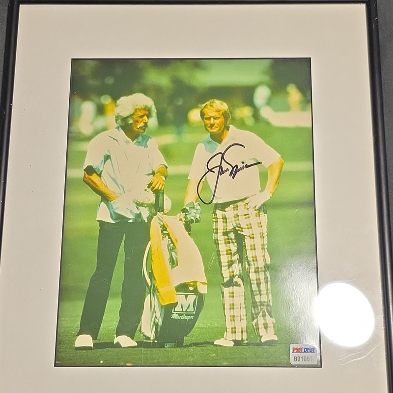 Jack Nicklaus Signed Original Golf Photo Framed w/ PSA/DNA COA B01061