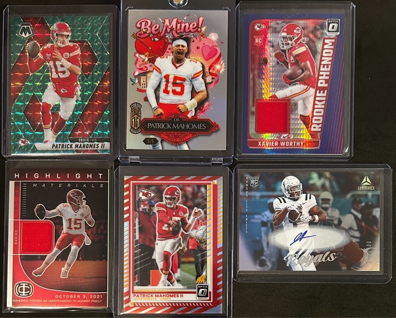 Premium Chiefs NFL Lot#1, Patch, True 1/1, SP, Auto, RC, Serial -18 total cards view 1