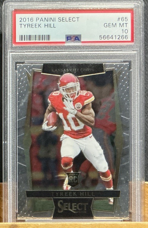 🔥2016 Panini Select Tyreek Hill PSA 10 #65 (RC)🔥 view 2