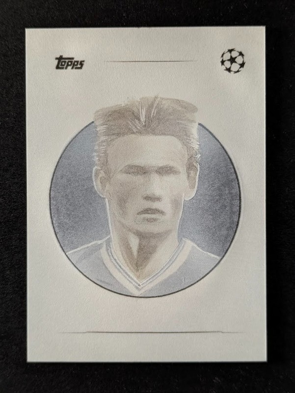2025-26 Topps UEFA SCOTT MCTOMINAY 1/1 Auto & Sketch by Charlie Cody