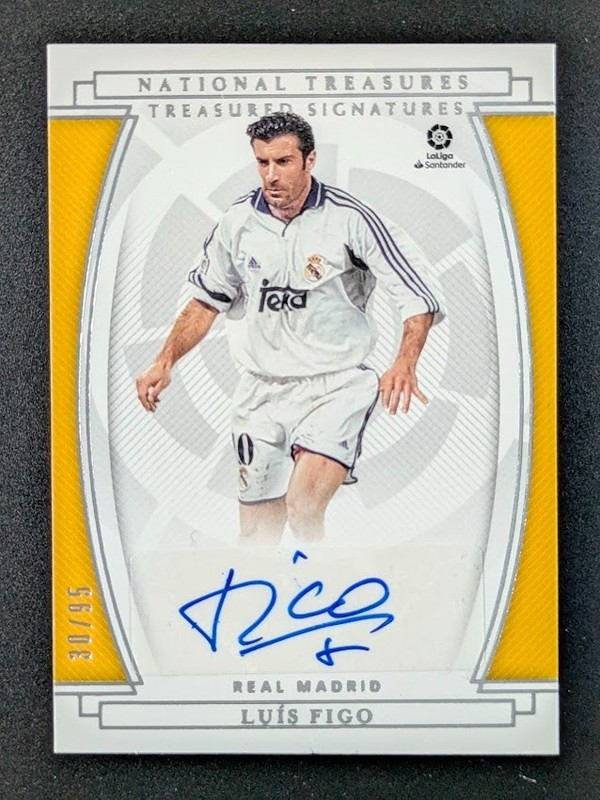 2020-21 Panini Chronicles National Treasures LUIS FIGO 30/95 Auto #TS-LF