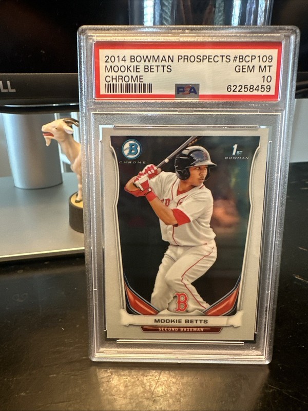 2014 BOWMAN PROSPECTS CHROME #BCP109 MOOKIE BETTS PSA 10