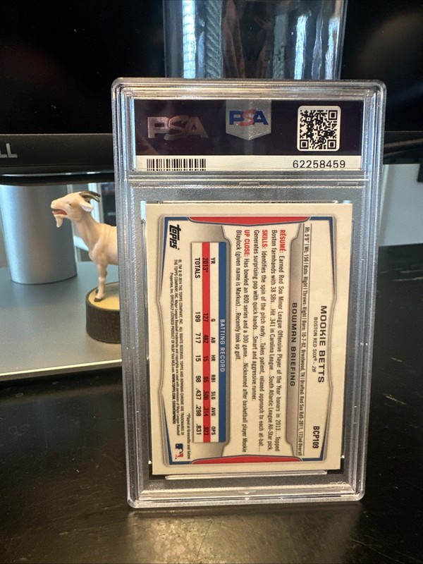 2014 BOWMAN PROSPECTS CHROME #BCP109 MOOKIE BETTS PSA 10 view 2